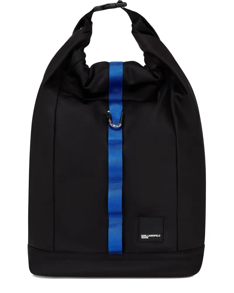 Karl Lagerfeld Rucksack mit Rollverschluss - Schwarz Schwarz