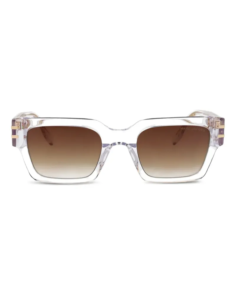Marc Jacobs Sonnenbrille mit eckigem Gestell - Weiß Weiß