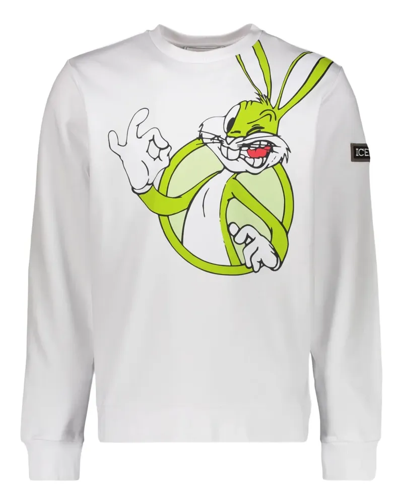 Iceberg x Looney Tunes Sweatshirt mit Bugs Bunny-Print - Weiß Weiß