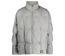 Wattierte Jacke mit Logo-Applikation - Grau