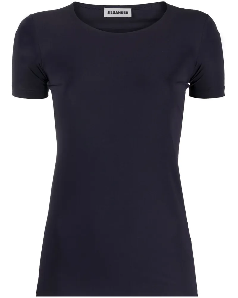 Jil Sander T-Shirt mit rundem Ausschnitt - Blau Blau