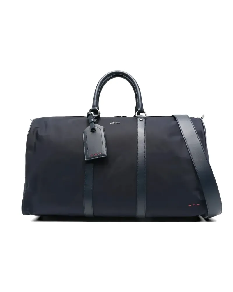 Kiton Gym logo-detail holdall bag - Blau Blau