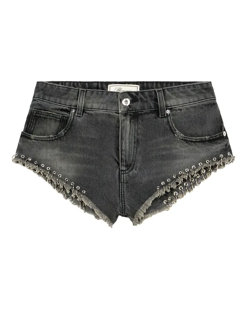 Blumarine Jeans-Shorts mit Ösendetail - Grau Grau