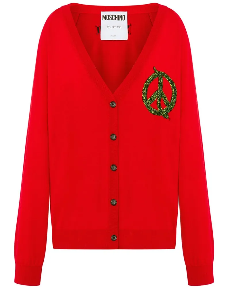 Moschino Klassischer Cardigan - Rot Rot