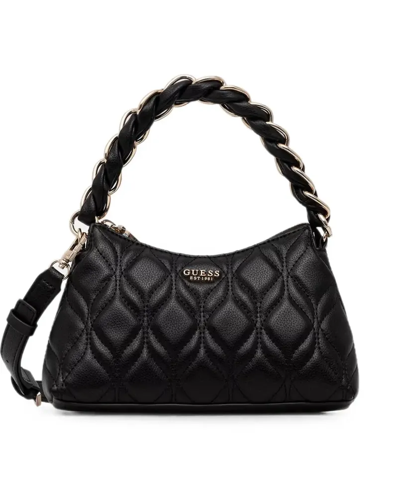 Guess Maxine quilted braided-handle tote bag - Schwarz Schwarz