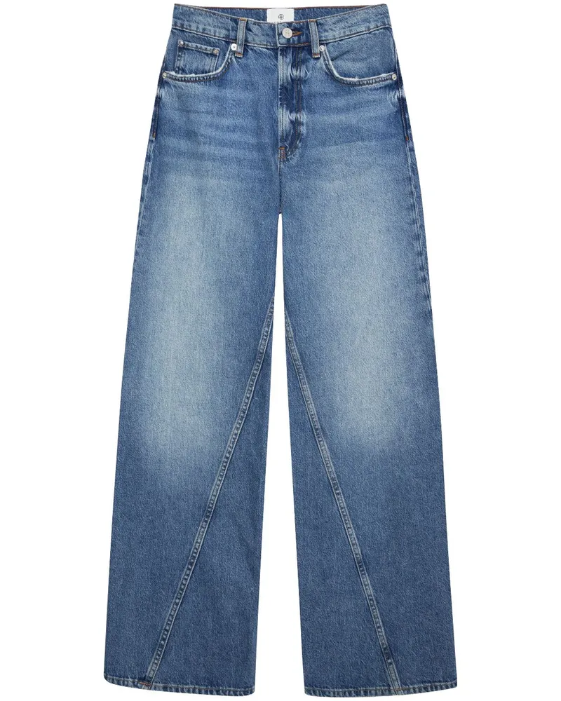 Anine Bing Brie Jeans mit weitem Bein - Blau Blau