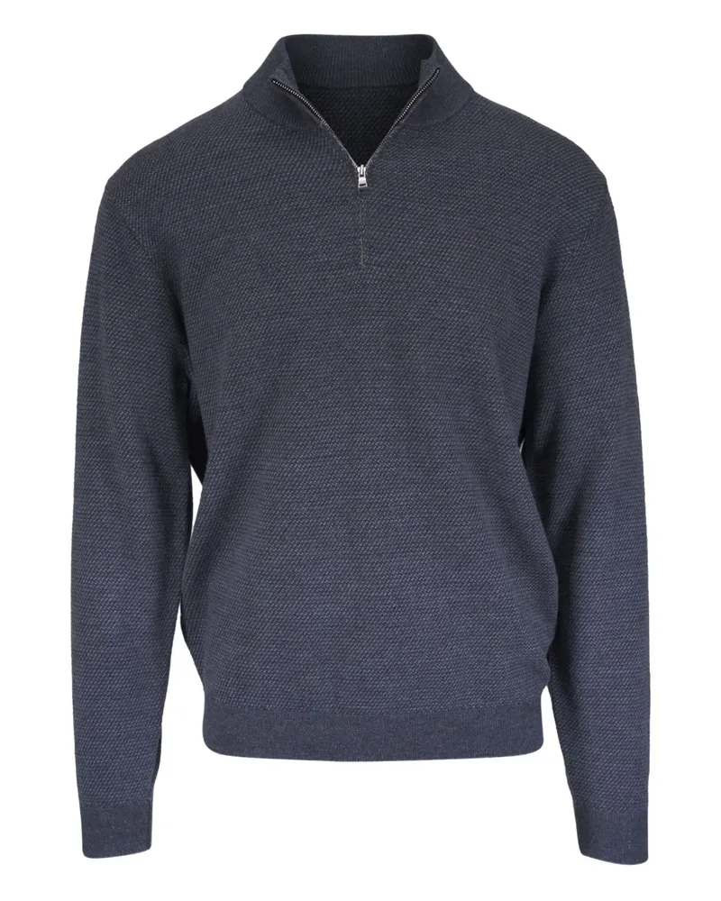 Peter Millar Klassischer Merinopullover - Blau Blau