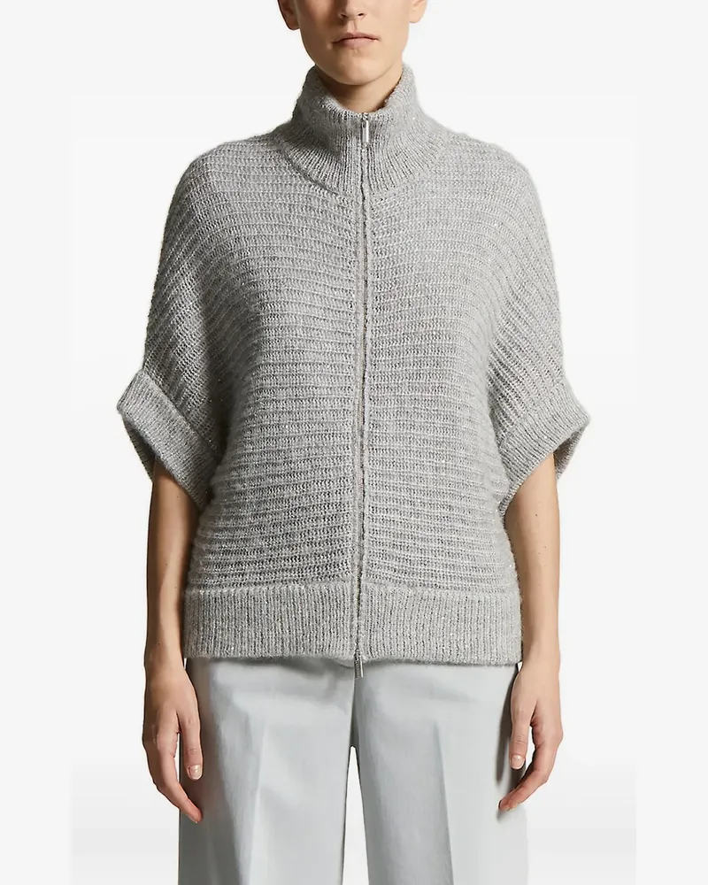 Peserico Cardigan mit Reißverschluss - Grau Grau