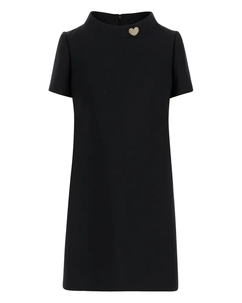 Valentino Garavani Kurzärmeliges Kleid mit Herzdetail - Schwarz Schwarz
