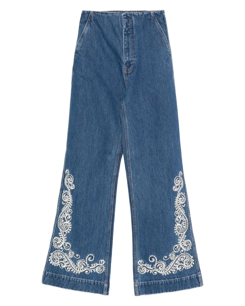 ALEMAIS embroidered-detail jeans - Blau Blau