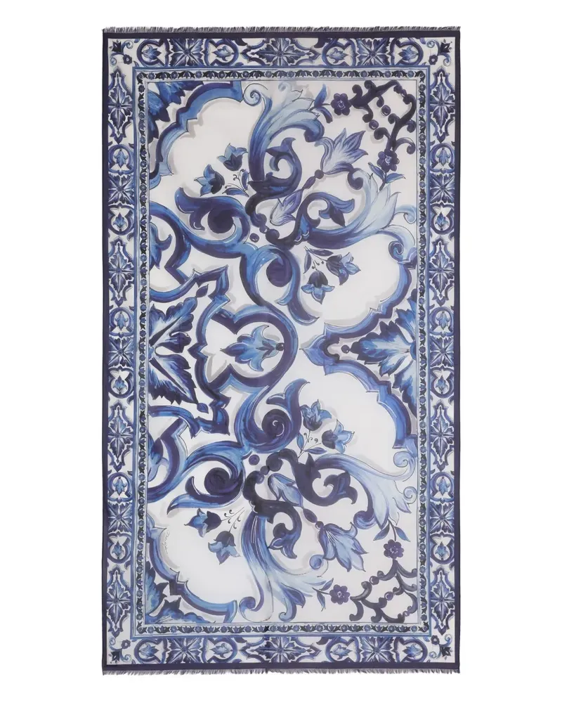 Dolce & Gabbana Sarong mit Majolica-Print - Blau Blau