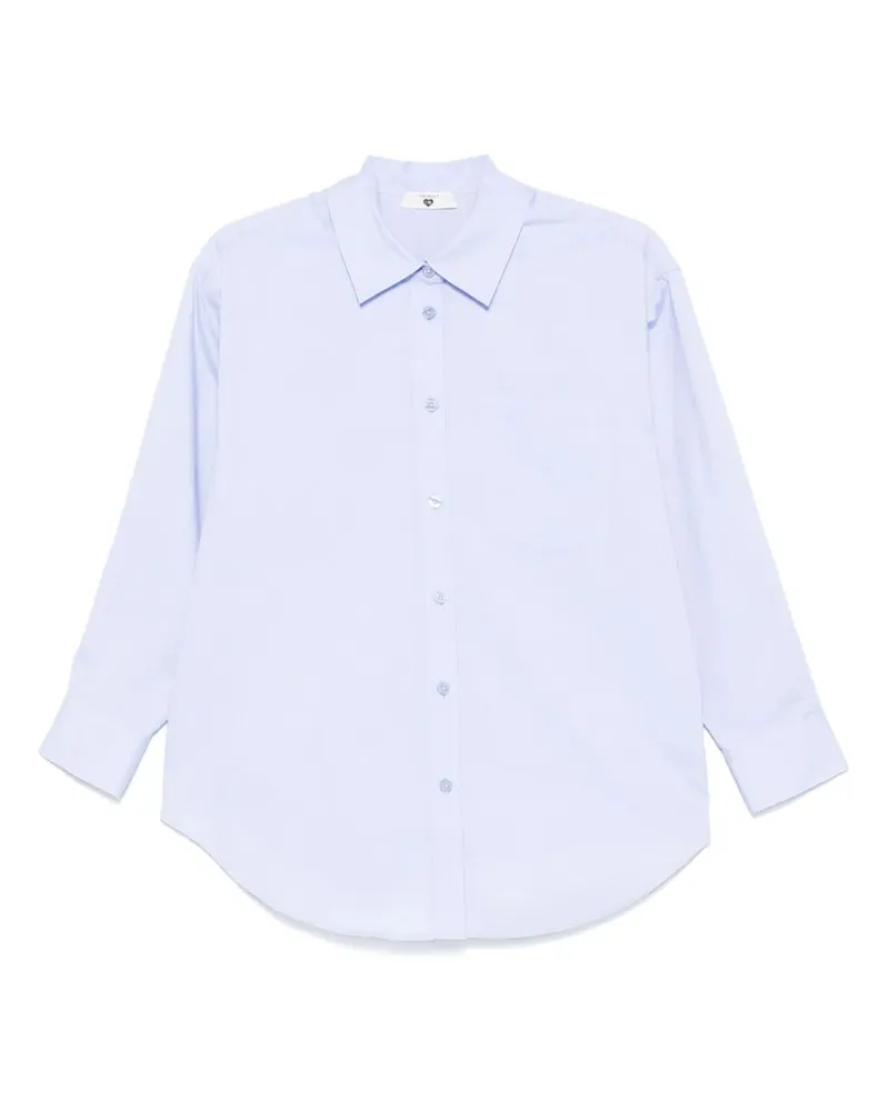 Twin-Set Hemd mit Logo-Schild - Blau Blau