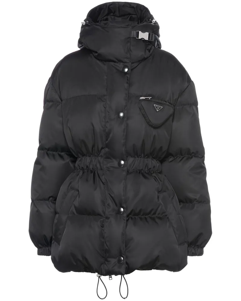 Prada Re-Nylon Daunenjacke - Schwarz Schwarz