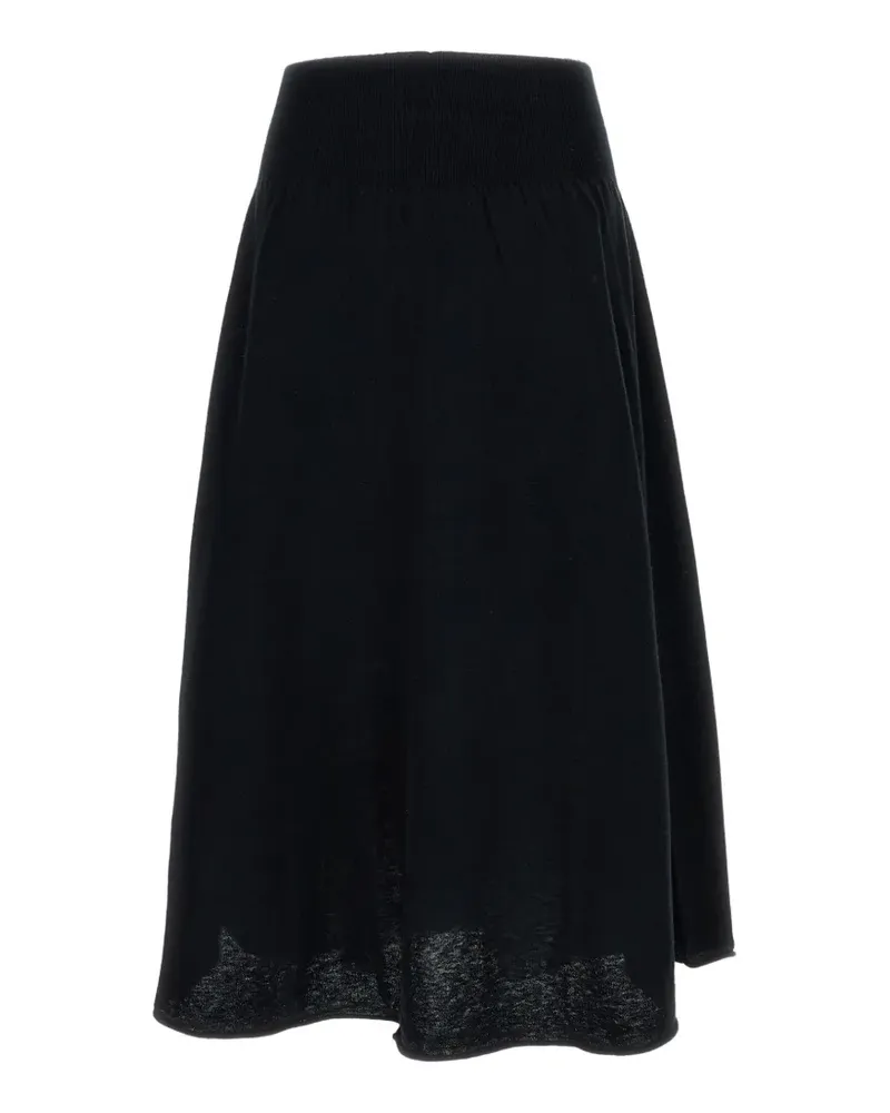 extreme cashmere Seduce flared midi skirt - Schwarz Schwarz