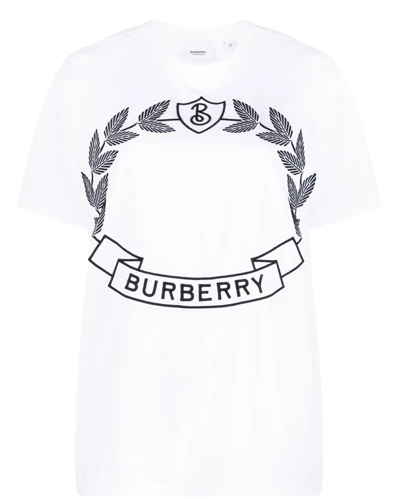 Burberry T-Shirt mit Logo-Print - Weiß Weiß