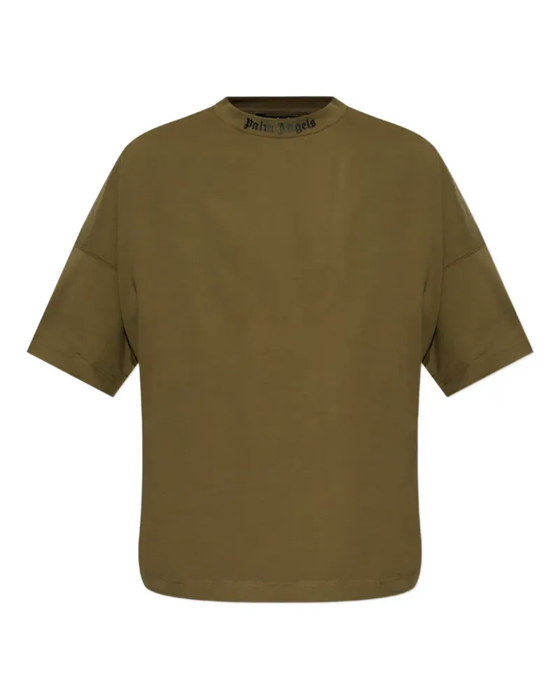 Palm Angels T-Shirt mit tiefen Schultern - Grün Grün