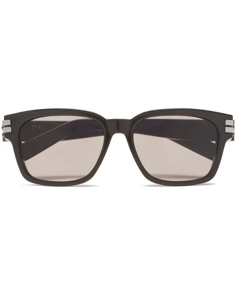 Ermenegildo Zegna Sonnenbrille mit eckigem Gestell - Grün Grün