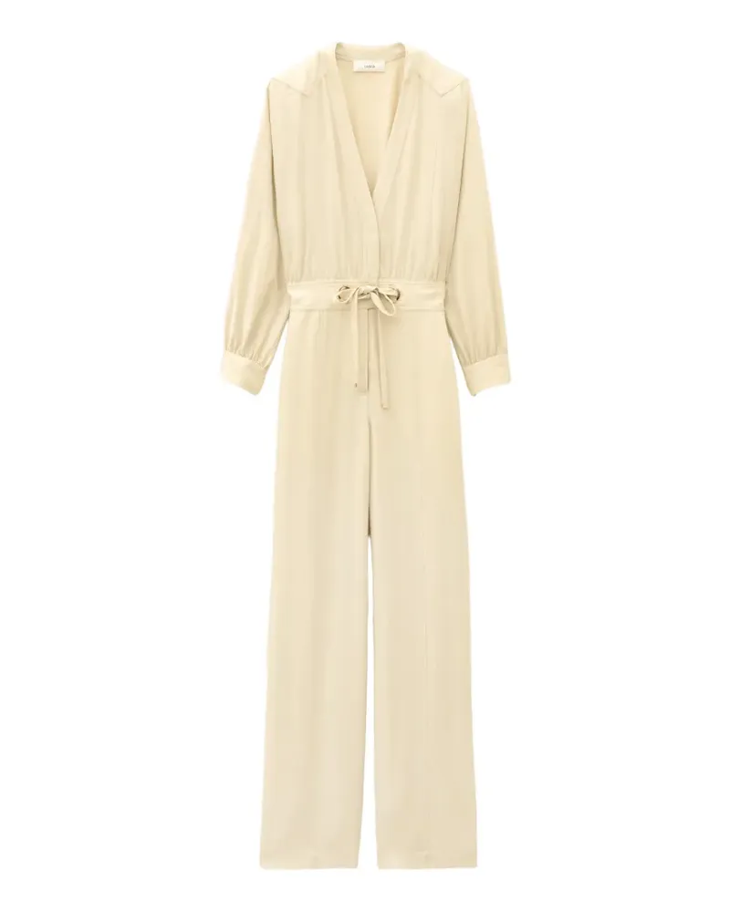 ba&sh Pere V-neck drawstring-waist jumpsuit - Nude Nude