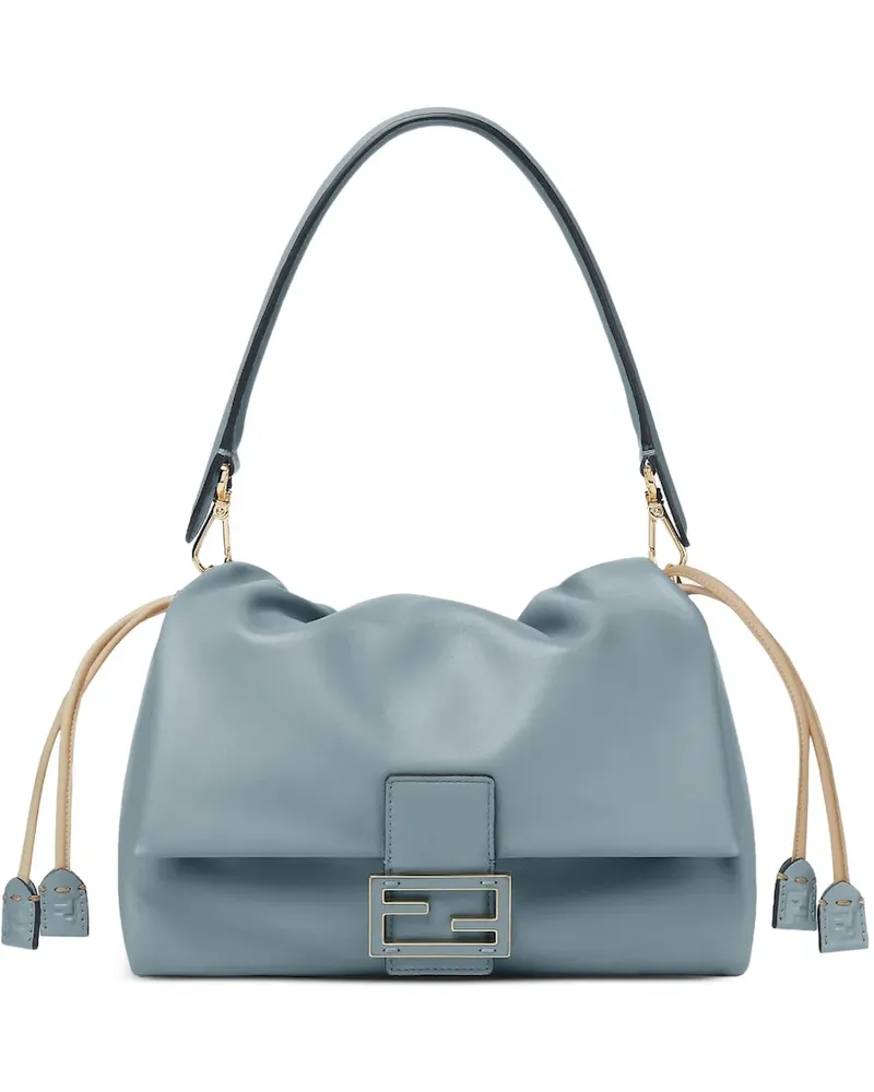 Fendi Mittelgroße Mamma Baguette Schultertasche - Blau Blau