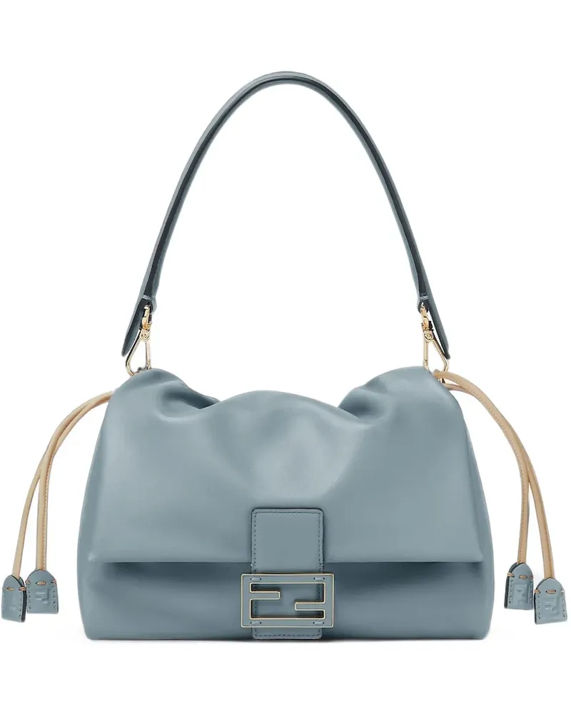 Fendi Mittelgroße Mamma Baguette Schultertasche - Blau Blau