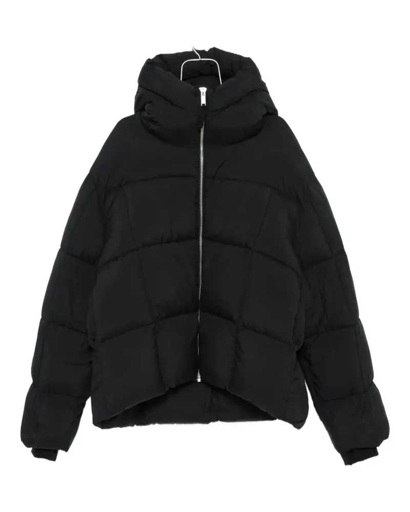 THOM KROM quilted hooded jacket - Schwarz Schwarz