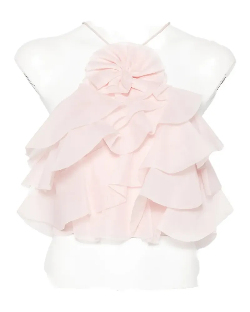 Aje. Villa ruffled top - Rosa Rosa
