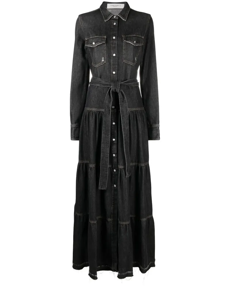 Golden Goose Jeans-Hemdkleid im Distressed-Look - Schwarz Schwarz