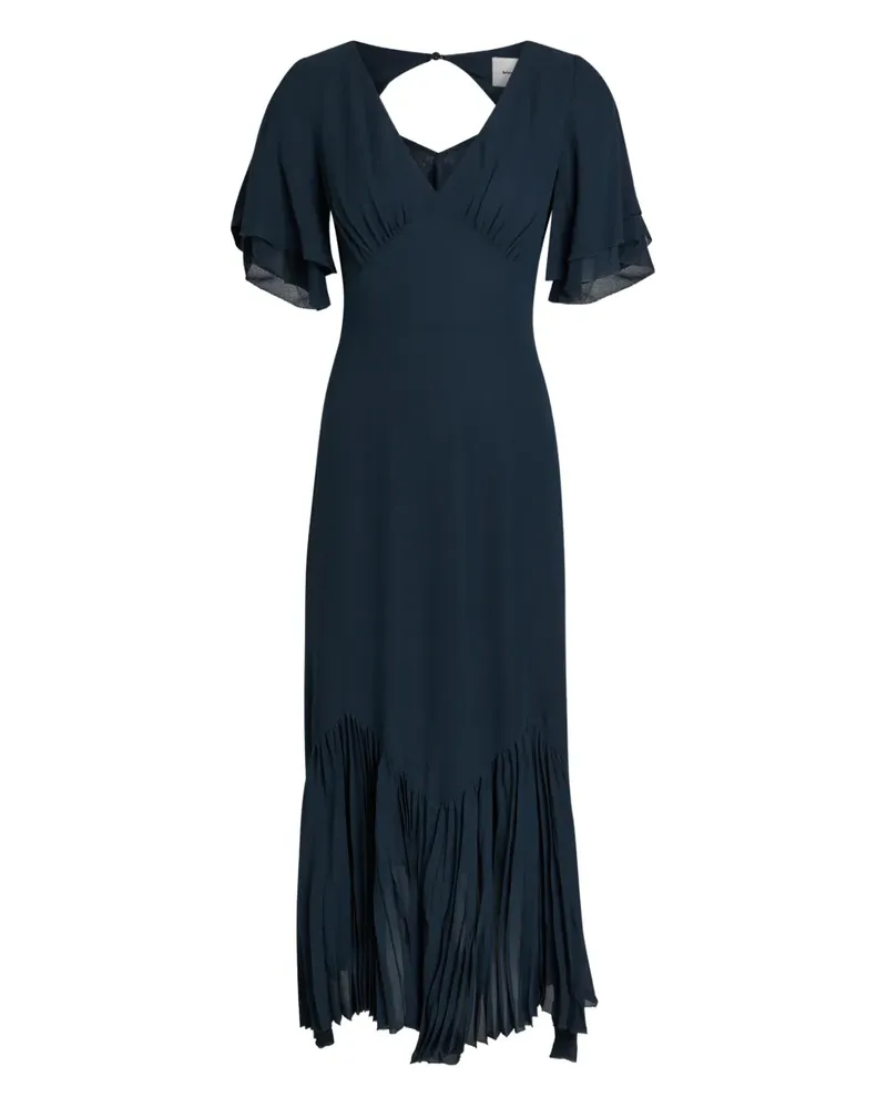 Reformation Salvia flutter-sleeve midi dress - Blau Blau