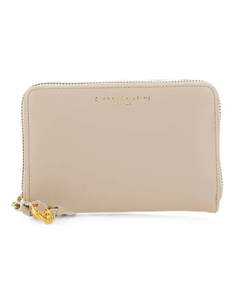 Gianni Chiarini logo-print leather wallet - Nude Nude