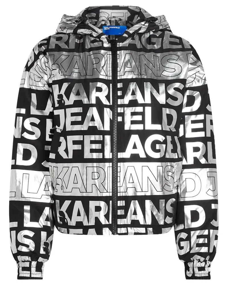 Karl Lagerfeld Jacke mit Logo-Print - Schwarz Schwarz
