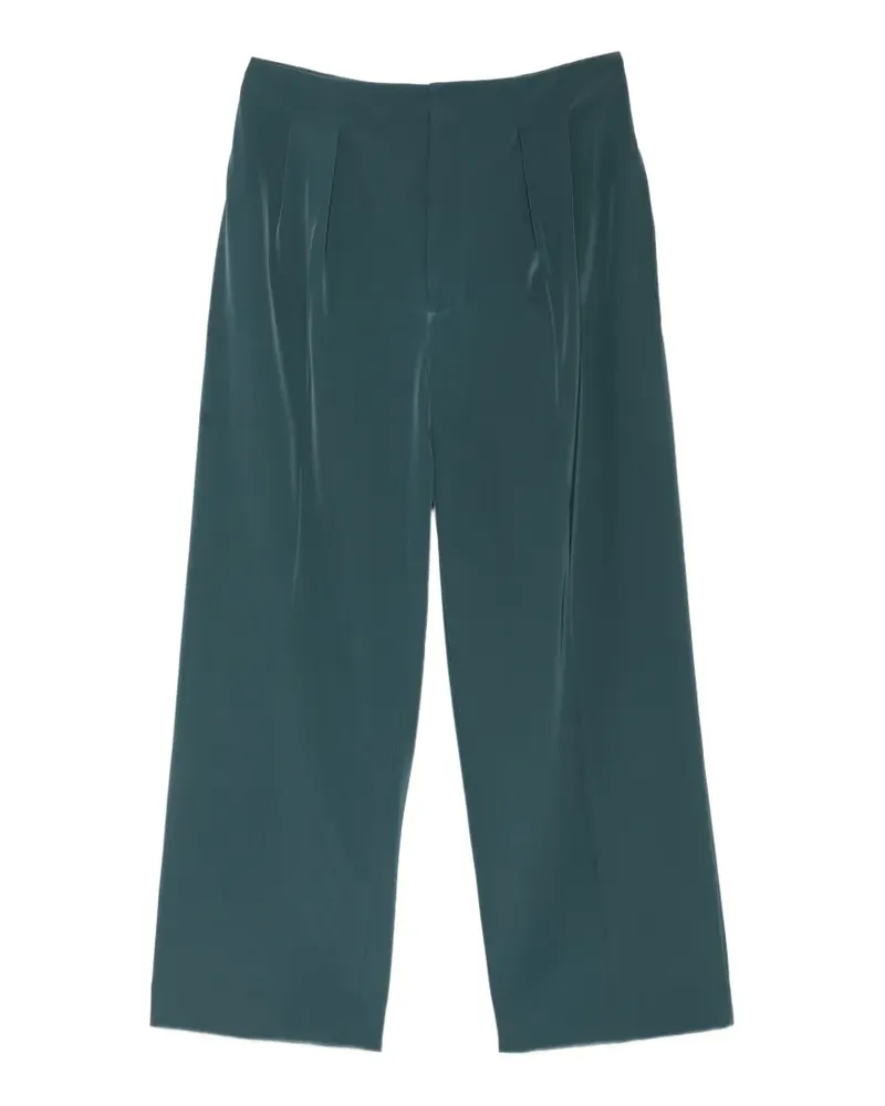 Lacoste Wide-Leg-Hose mit Bundfalten - Grün Grün