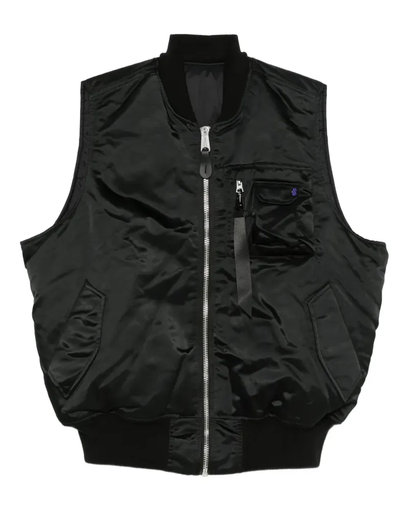 Alpha Industries Weste mit Reißverschluss - Schwarz Schwarz