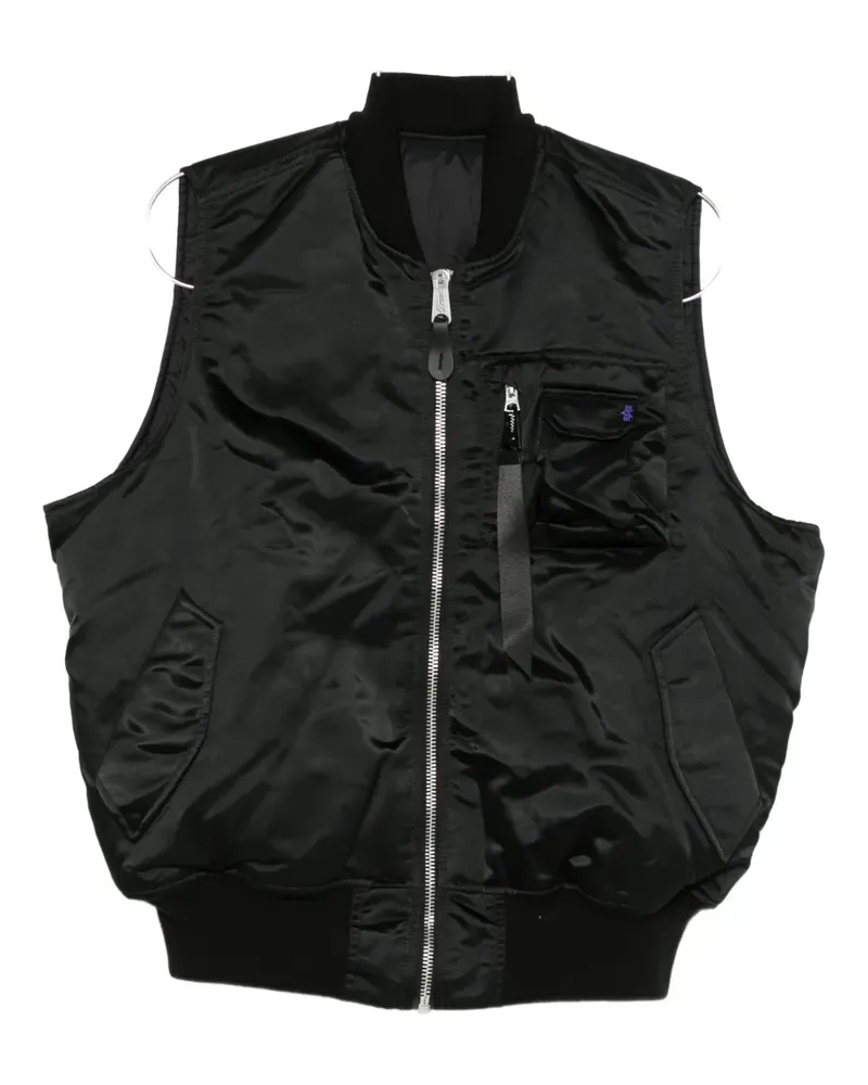 Alpha Industries Weste mit Reißverschluss - Schwarz Schwarz