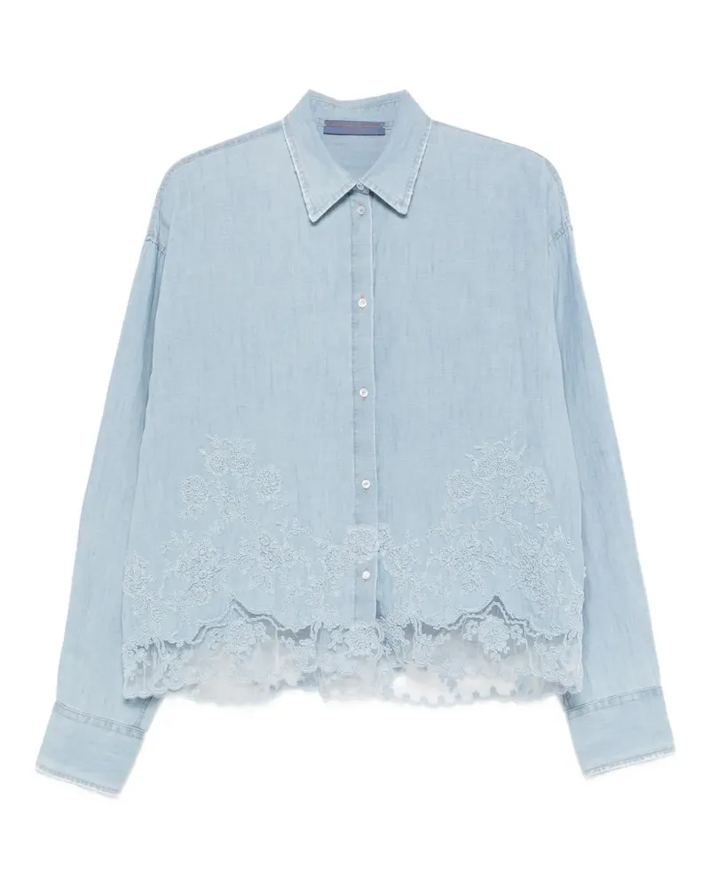 Ermanno Scervino floral lace shirt - Blau Blau