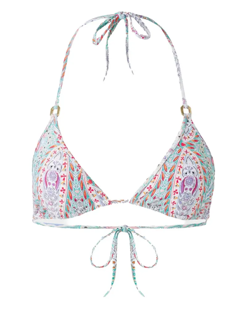 Melissa Odabash Malta patterned bikini top - Weiß Weiß