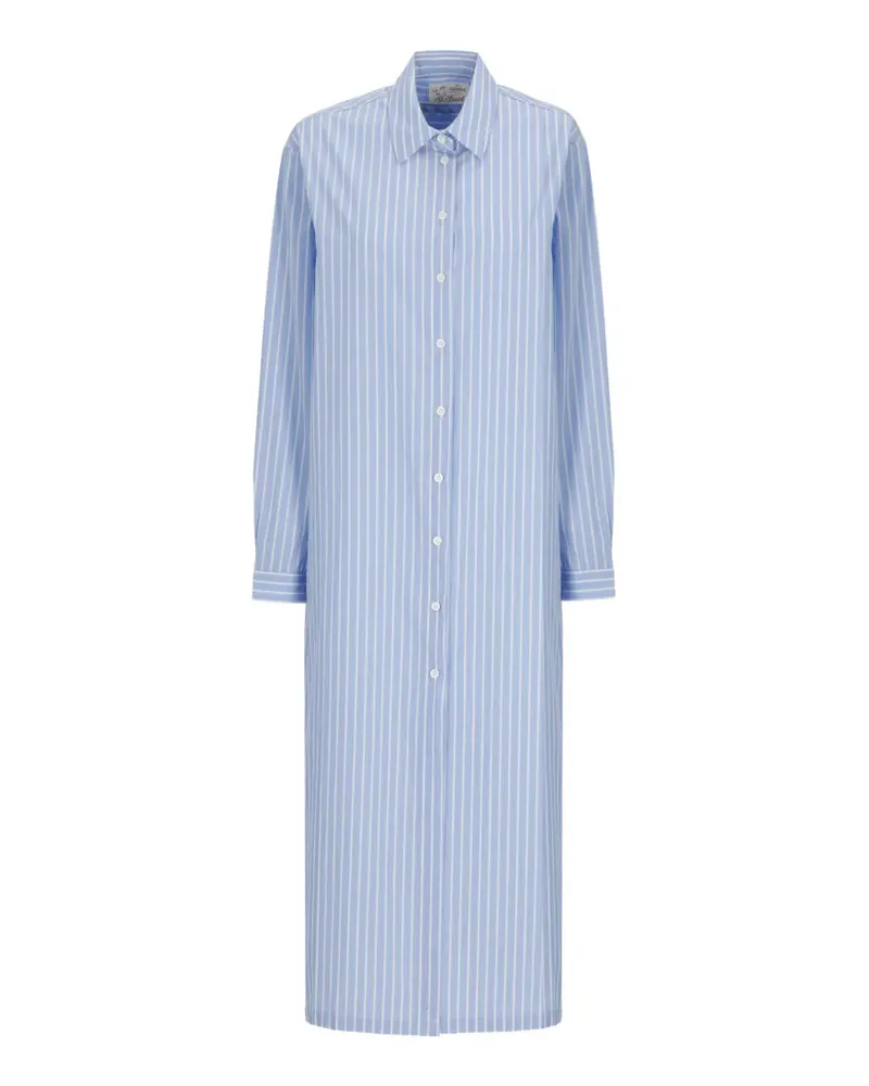 MC2 Saint Barth striped midi shirt dress - Blau Blau