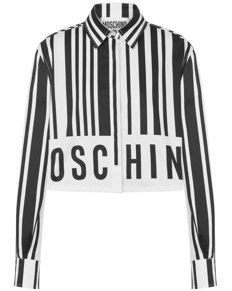 Moschino Hemd mit Barcode-Print - Weiß Weiß