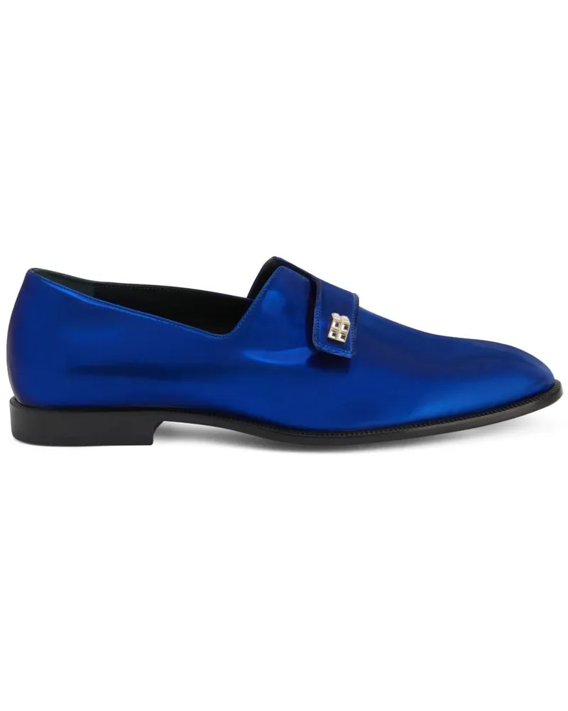 Giuseppe Zanotti Marty Loafer im Metallic-Look - Blau Blau