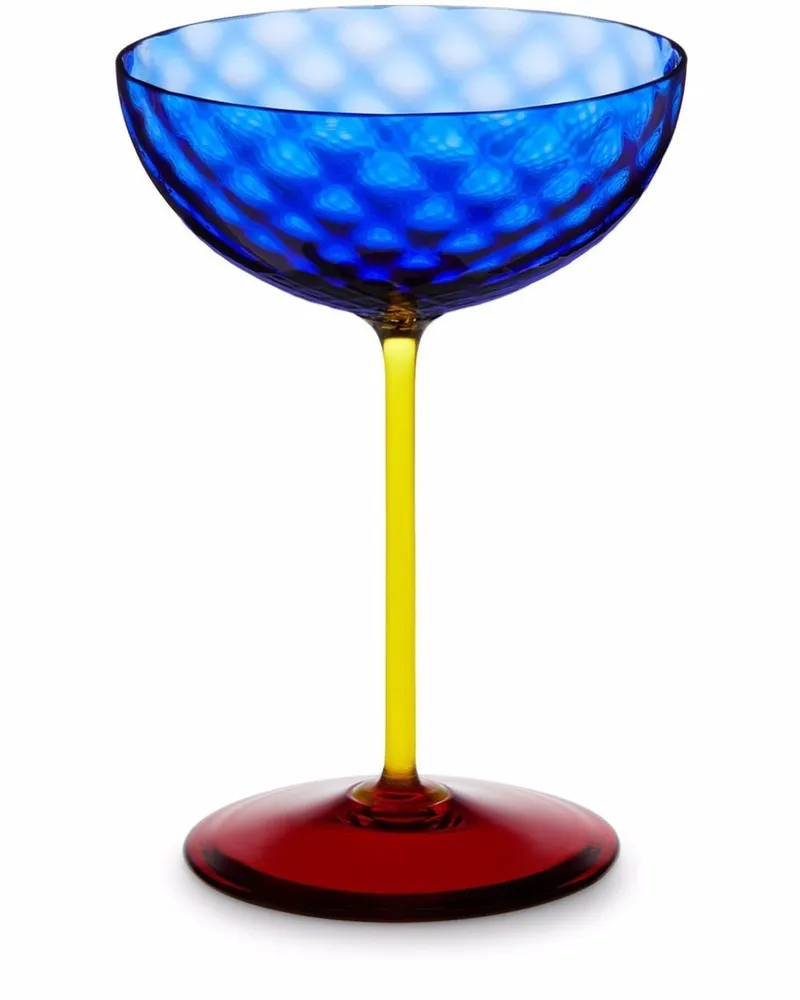 Dolce & Gabbana Handgeblasenes Murano-Champagnerglas - Blau Blau