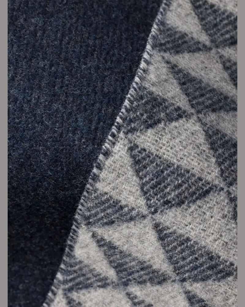 Prada Symbole Jacquard-Schal mit Fransen - Grau Grau