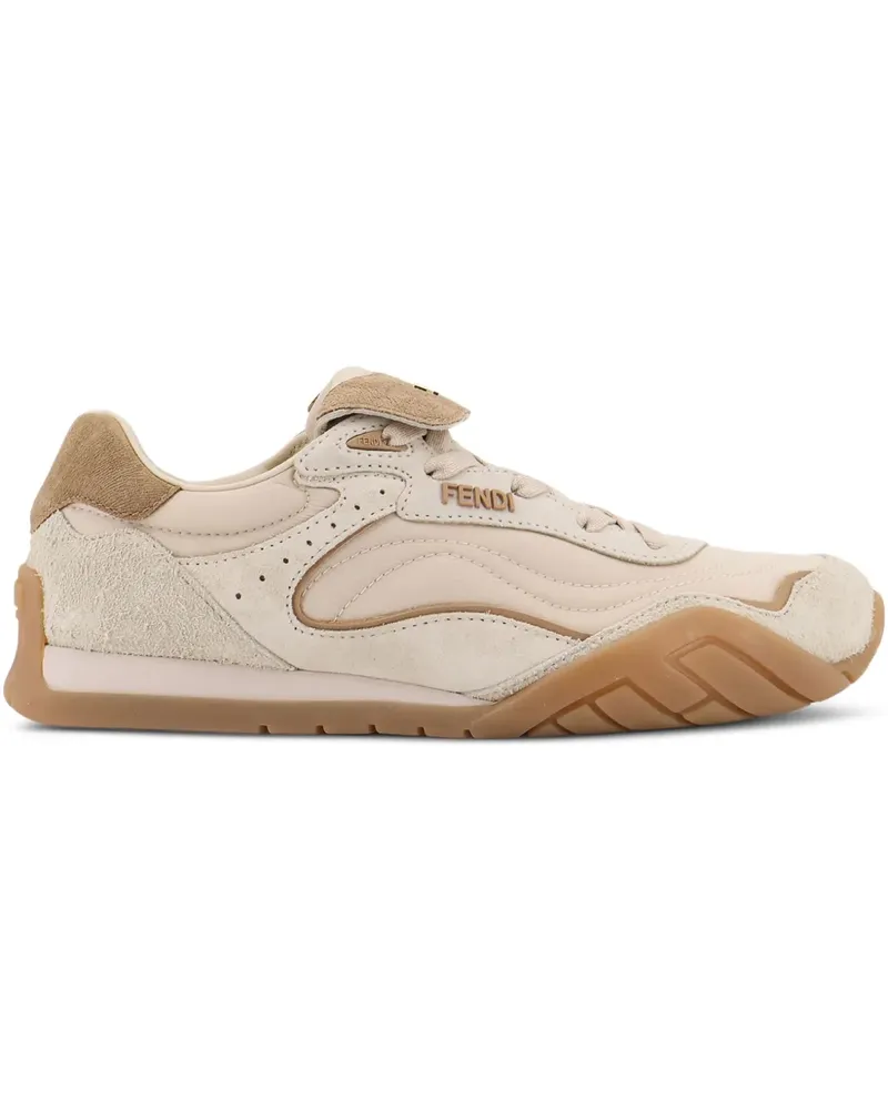 Fendi Wave Pulse Sneakers mit Prägung - Nude Nude