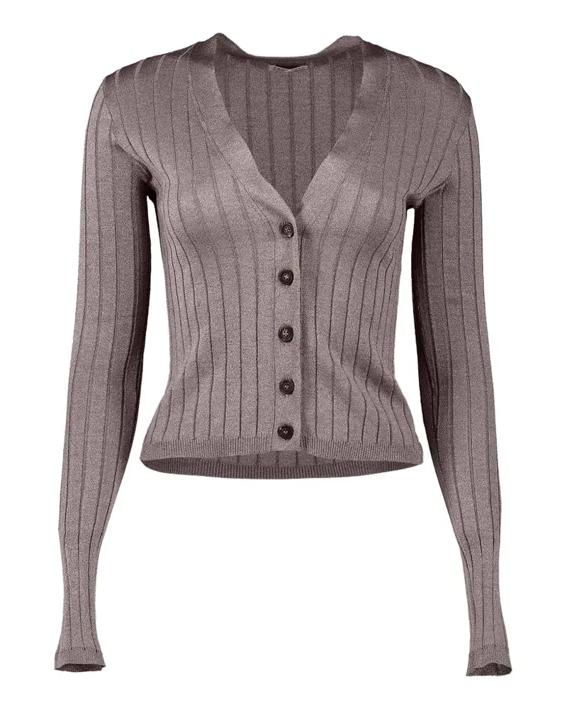 Brunello Cucinelli ribbed button-front cardigan - Braun Braun