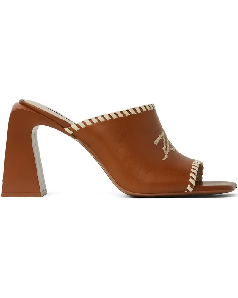Karl Lagerfeld Astra Nova Mules 90mm - Braun Braun