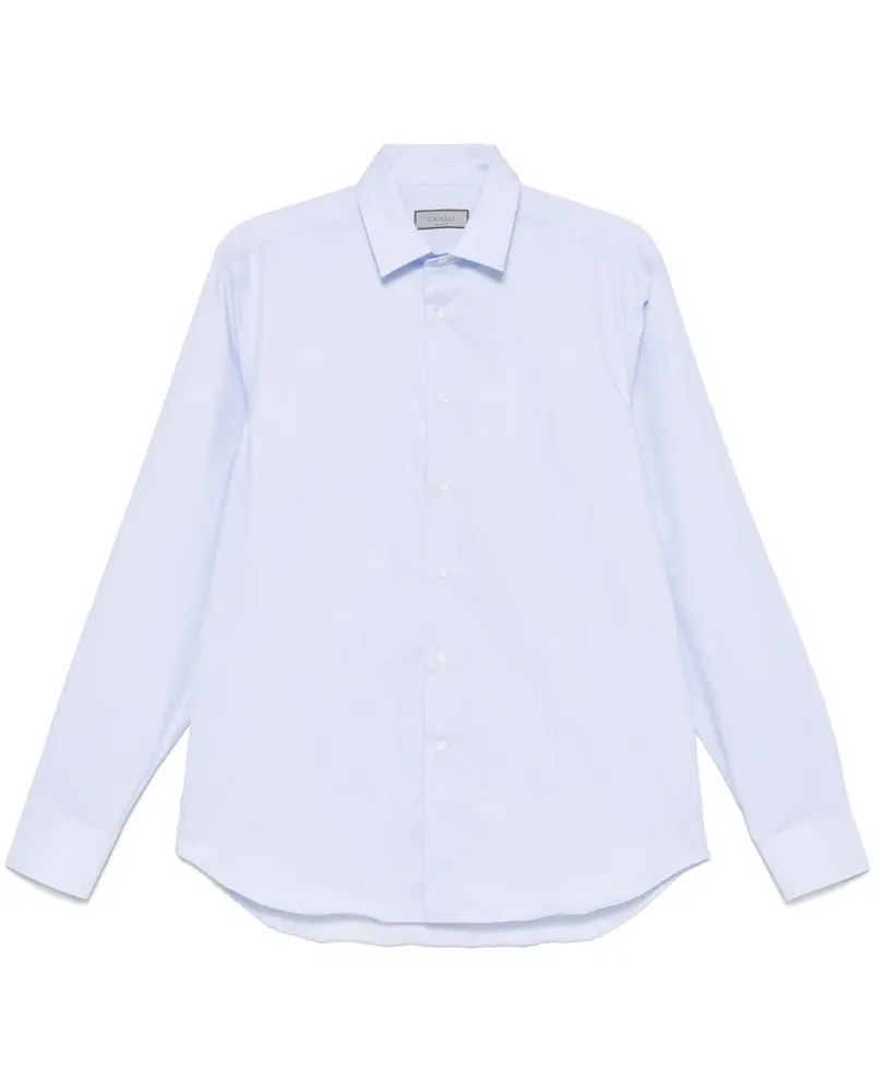 Canali Gestreiftes Hemd - Blau Blau