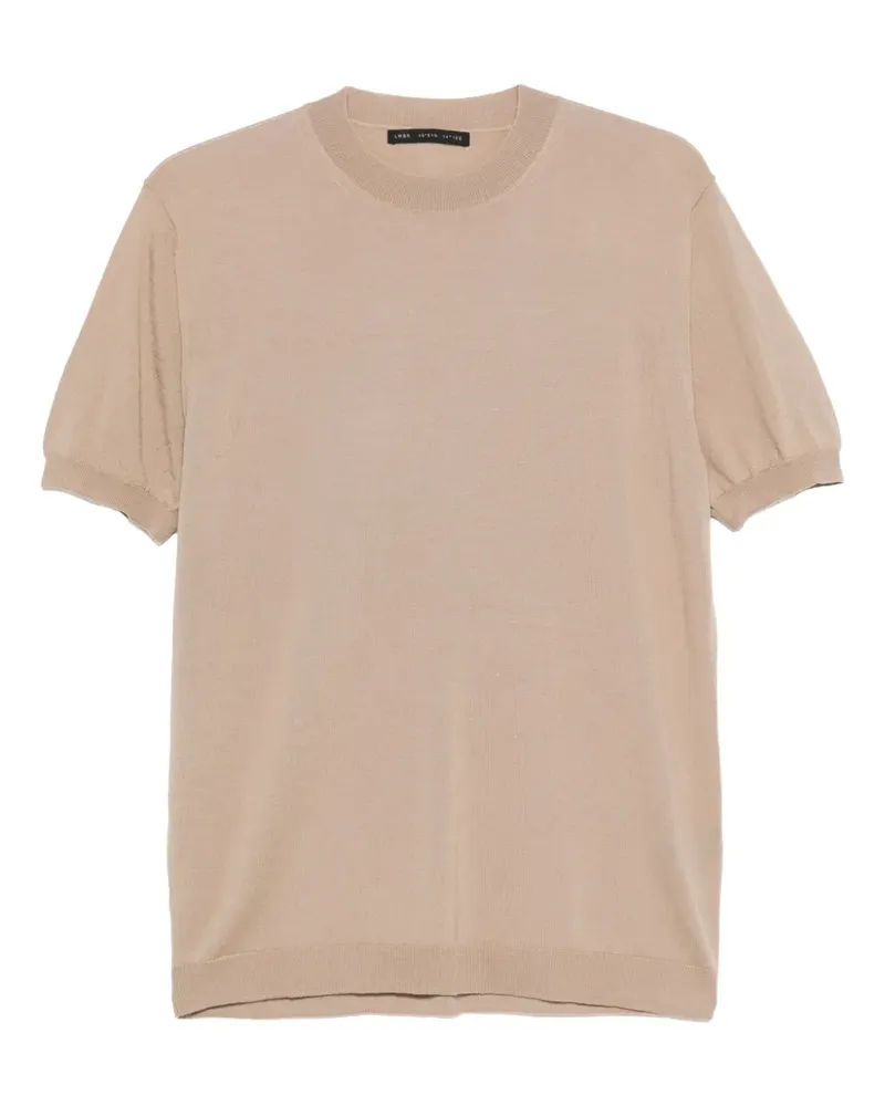 Low Brand T-Shirt mit rundem Ausschnitt - Nude Nude