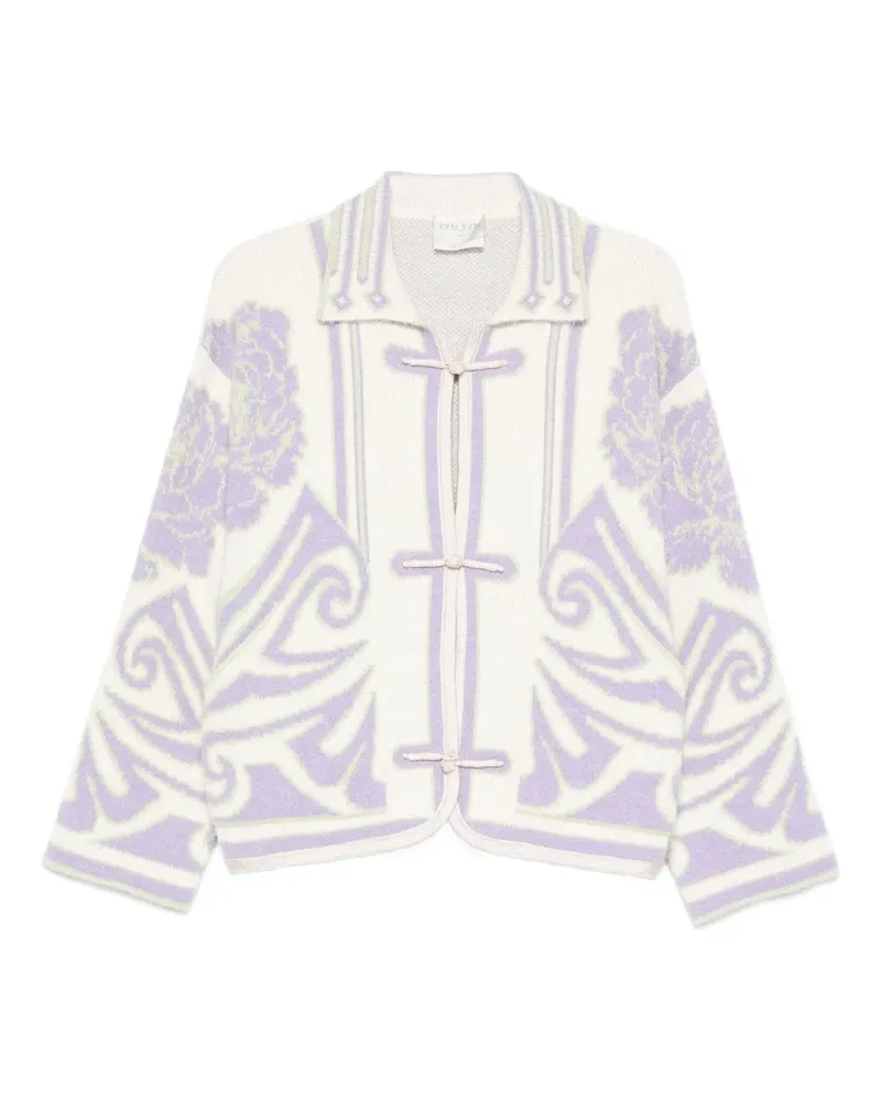 forte_forte Jacke mit Blumenmuster - Nude Nude