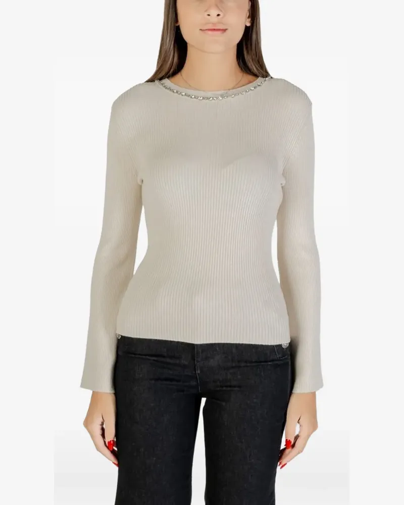 only long sleeves ribbed sweater - Nude Nude