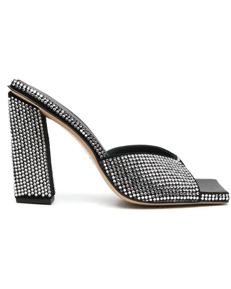 Gia Borghini Pumps mit Kristallen 115mm - Schwarz Schwarz