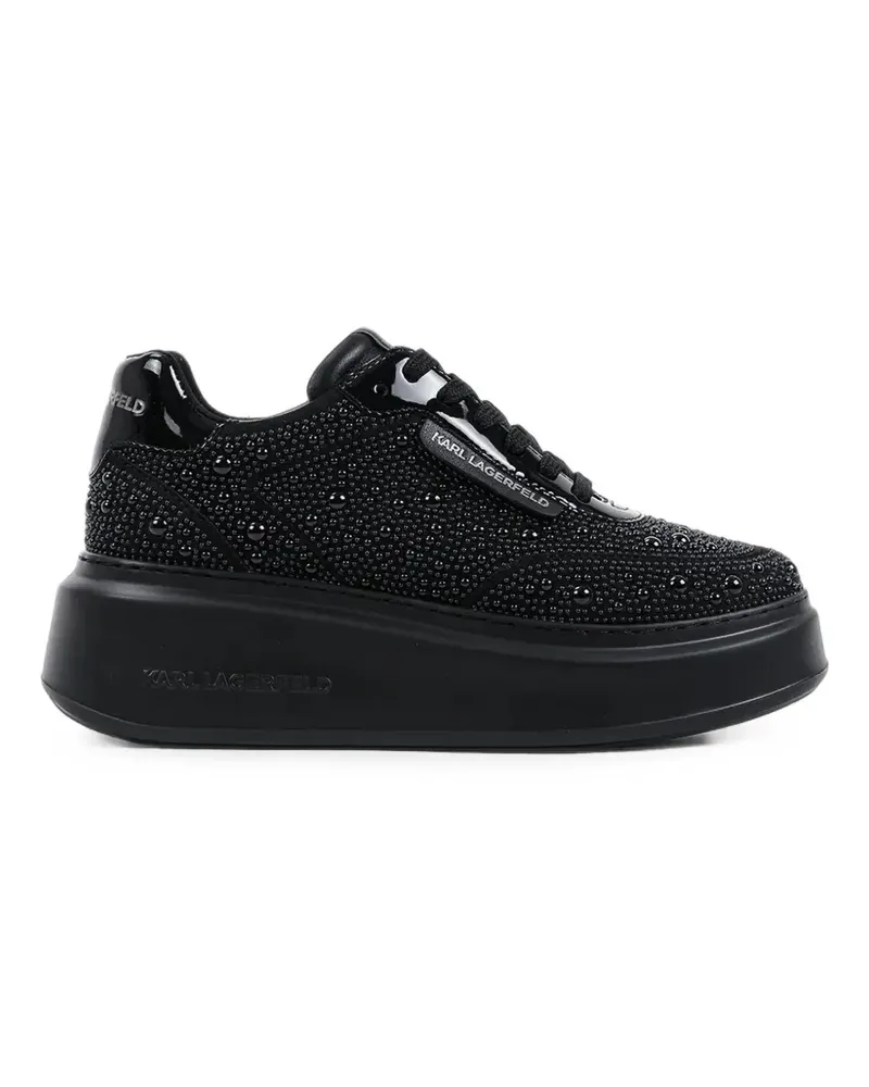 Karl Lagerfeld bead-embellished platform sneakers - Schwarz Schwarz
