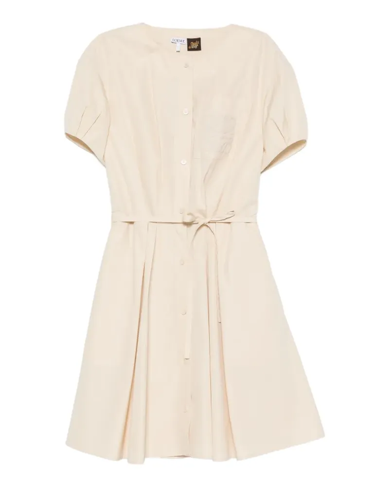 Loewe Anagram-detail mini dress - Nude Nude